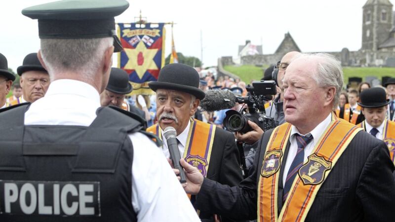 The annual Drumcree parade was again prevented from walking down the Garvaghy Road in Portadown Picture: Matt Bohill/Pacemaker 