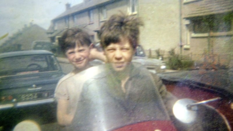Daniel Hegarty with his sister Kathleen in the Creggan Estate Derry. Picture by Margaret McLaughlin 