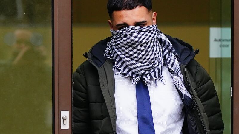 West Yorkshire Police officer Mohammed Adil, leaving Westminster Magistrates’ Court