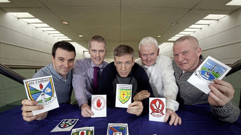 Pictured at the shortlisting day for the Translink-Ulster GAA Coach of the Year award are, from left, Neil Loughran (Irish News sports journalist), Sean Falls (Translink service delivery manager), Kieran McGeeney (Armagh manager), Michael Geoghegan (Ulster GAA PRO) and Tony Scullion (Ulster GAA coach)