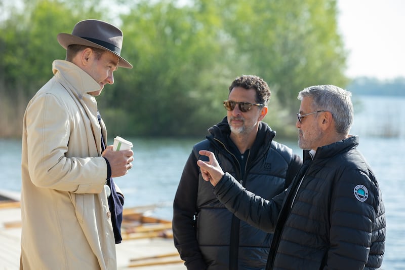 Pictured: Actor Joel Edgerton, producer Grant Heslov and director George Clooney.