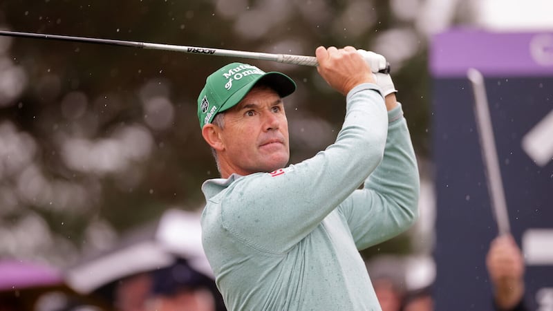 Padraig Harrington is down the field after a 73