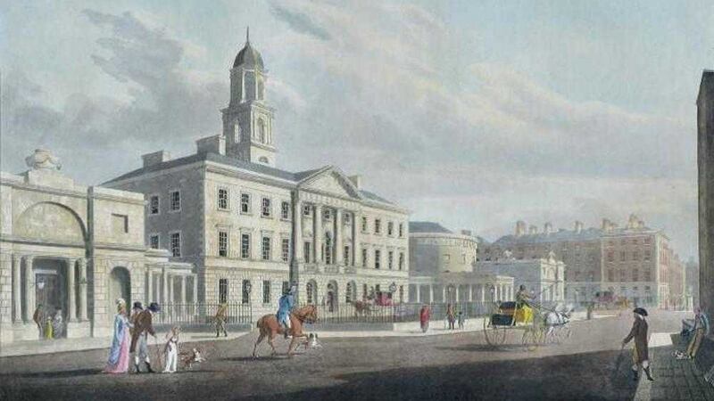 A late 18th century image of The Lying-In Hospital in north-inner-city Dublin, now known as The Rotunda maternity hospital 