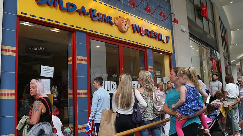 Build-A-Bear closed as hundreds queued up for their one-off promotion. Picture by Hugh Russell
