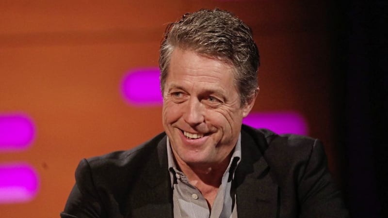 Hugh Grant during the filming for the Graham Norton Show at BBC last year 