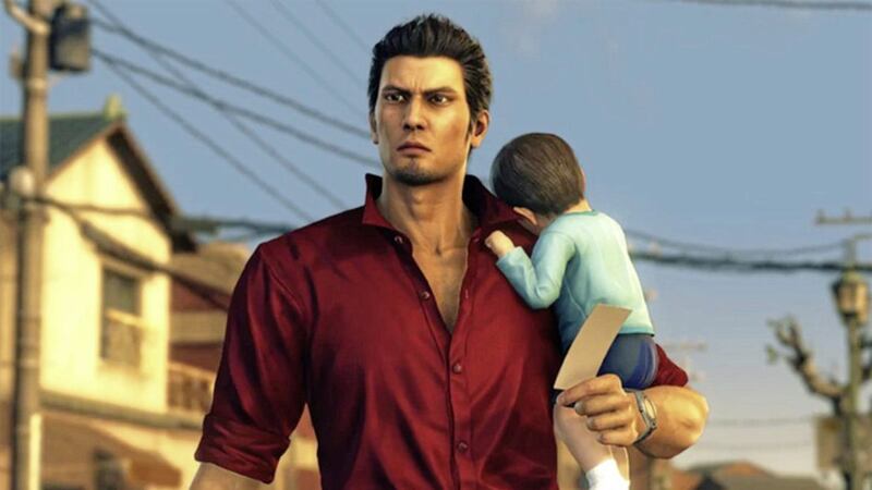 Kiryu seamlessly slips from changing diapers and buying milk to knocking seven shades of Shinto out of miscreants in The Song Of Life 