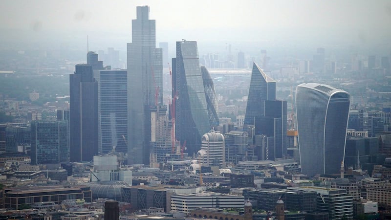 An aerial view of the City of London skyline (Victoria Jones/PA)