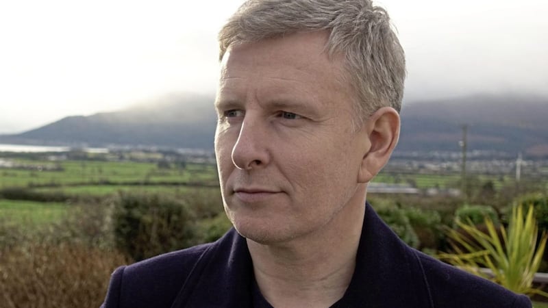 Patrick Kielty on the road to his home village of Dundrum as part of the BBC documentary &#39;My Dad, The Peace Deal and Me&#39;. Picture by Lorian Reed-Drake 