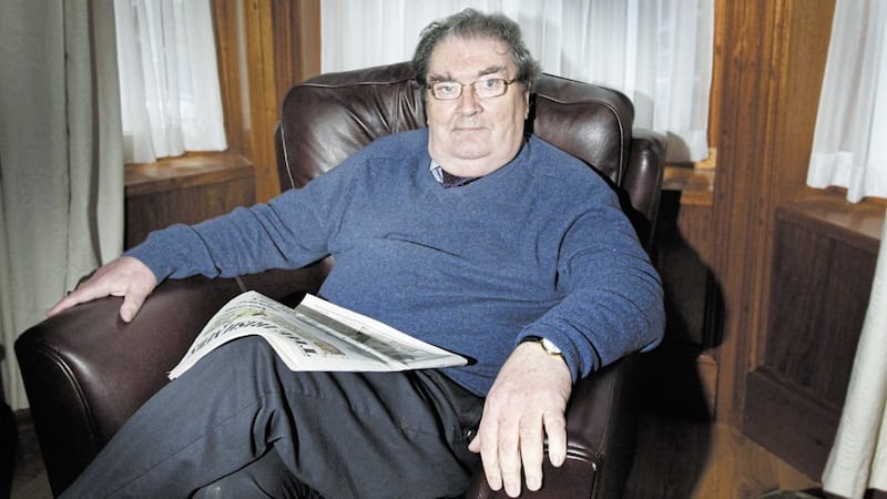 John Hume on his 75th birthday at home in Derry. Picture by Margaret McLaughlin 