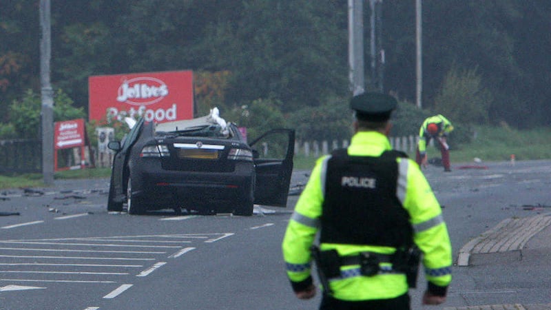 An off-duty police officer has been questioned about a fatal crash in Omagh, in which 49-year-old Paul Mills was killed