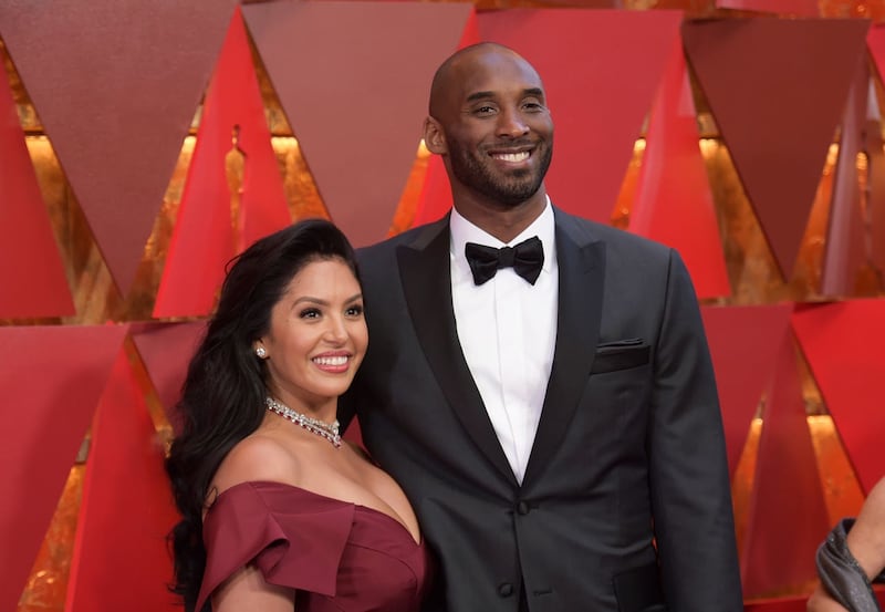Vanessa Bryant, left, and Kobe Bryant arrive at the Oscars in Los Angeles in 2018
