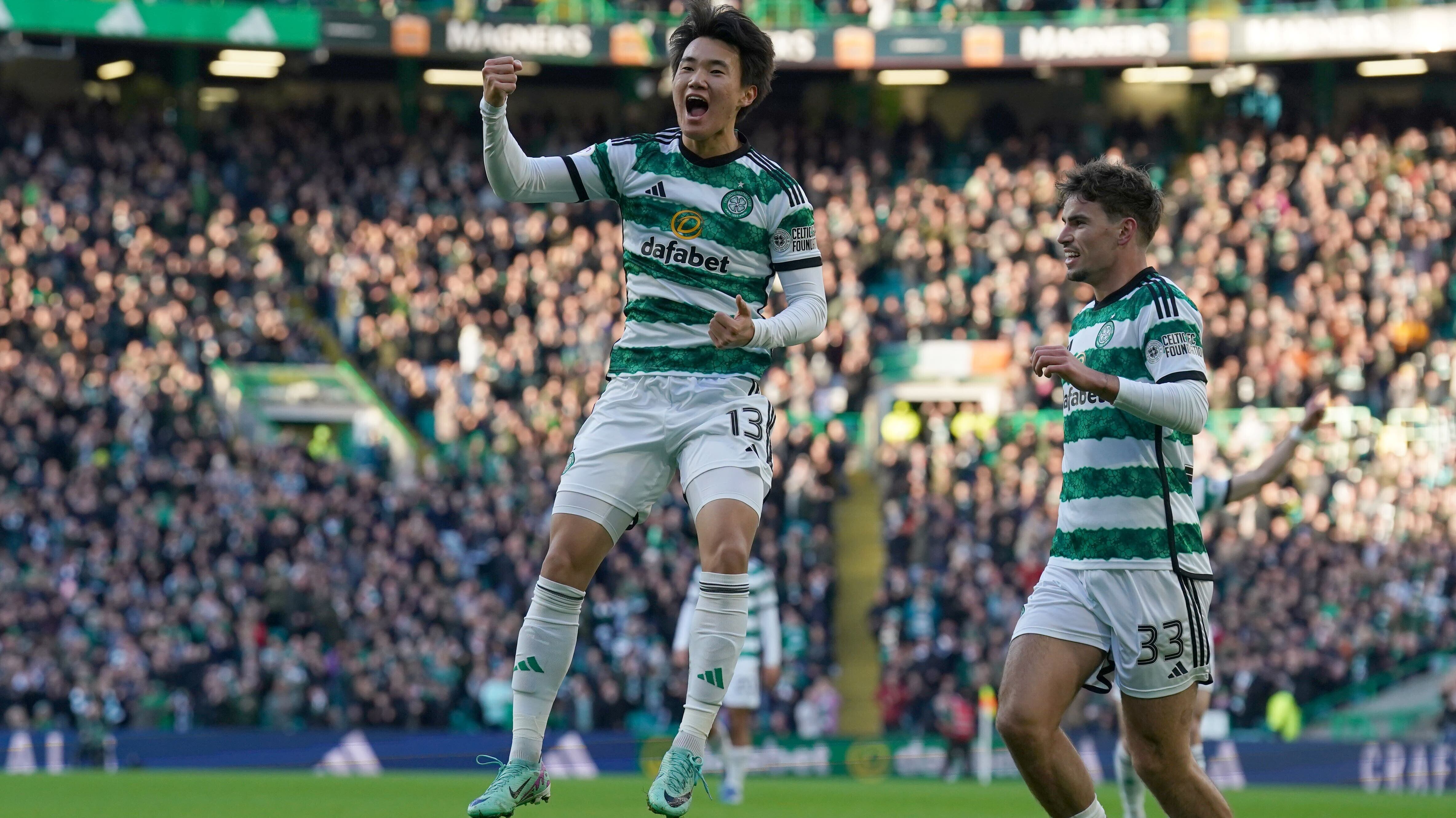Yang Hyun-jun scored his first Celtic goal (Andrew Milligan/PA)