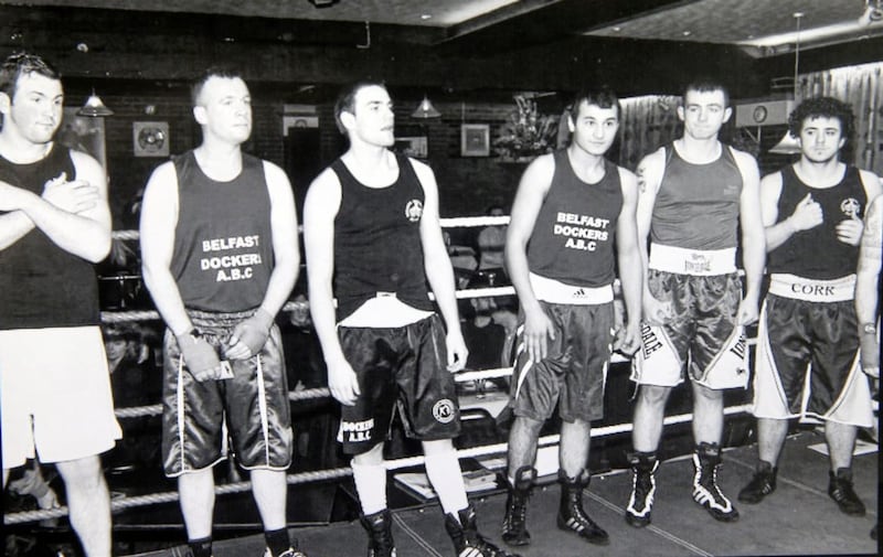 Some of the boxers who have trained at the Dockers boxing club over the years 