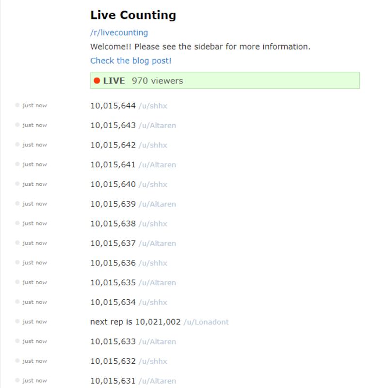 The live count