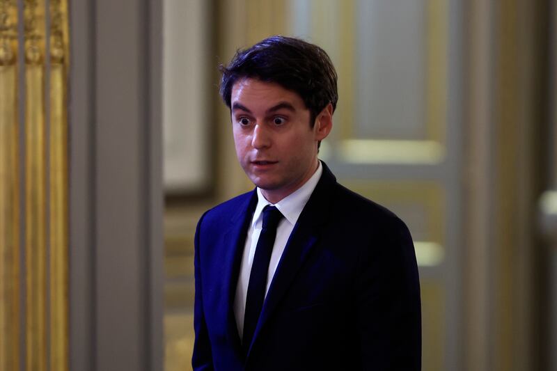 French prime minister Gabriel Attal said the woman killed in the incident was a farmer (Aurelien Morissard/AP)