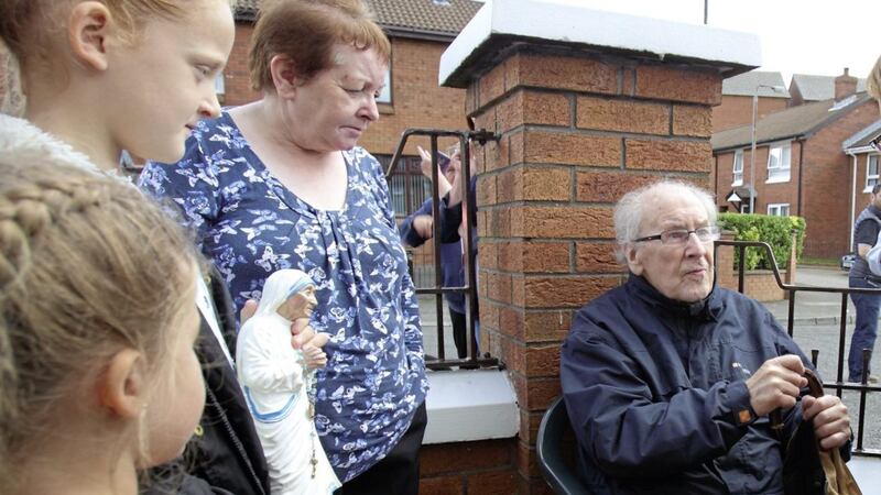 Fr Des Wilson, pictured in 2016 at a &#39;Saint who lived in our street&#39; prayers service at Springhill, where Mother Teresa was based in the early 1970s. Fr Des supported Mother Teresa&#39;s presence in Belfast at a time when senior Church figures were less welcoming. Picture by Cliff Donaldson 