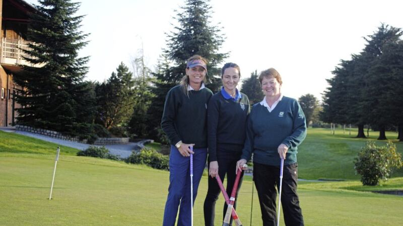 Former Down manager Bernie McNally (right) pictured at the Balmoral golf course 