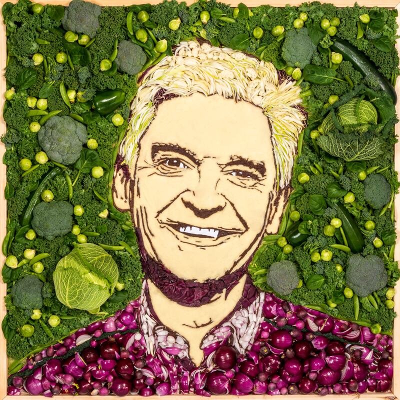 Phillip Schofield vegetable portrait 
