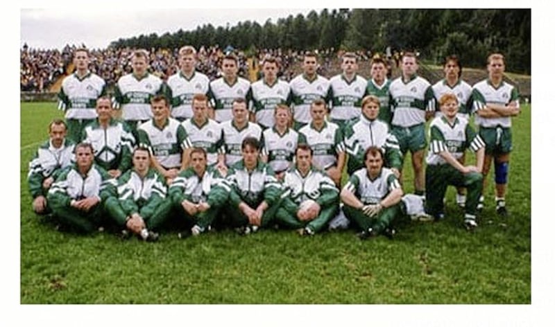 The Aodh Ruadh Ballyshannon team that were awarded the 1997 Donegal title after protesting St Eunan&#39;s use of Leslie McGettigan in the county final. 