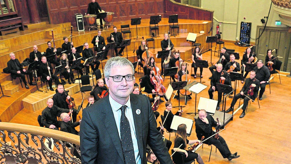 Former BBC Philharmonic boss Richard Wigley takes over as managing director of the Ulster Orchestra today. Below, Venezuelan conductor Rafael Payare