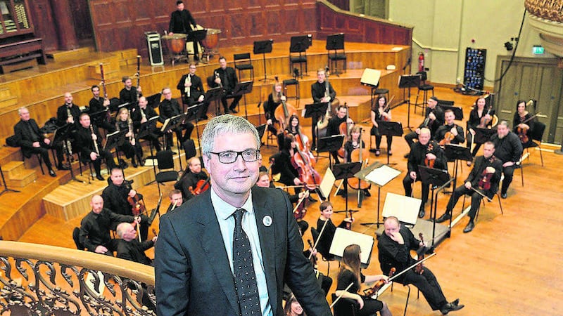 Former BBC Philharmonic boss Richard Wigley takes over as managing director of the Ulster Orchestra today. Below, Venezuelan conductor Rafael Payare 