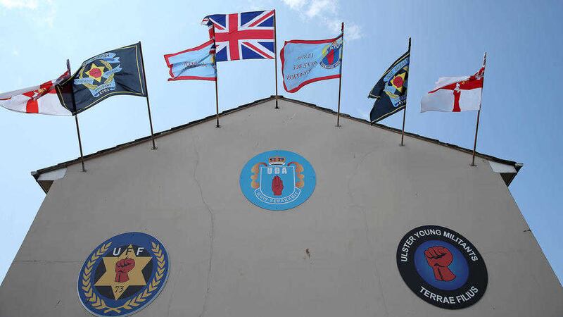 UDA flags erected on the Shankill estate in Belfast