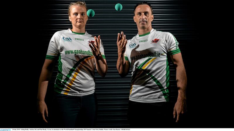 &nbsp;Reilly, pictured with Cavan teammate Paul Brady, is looking to finally fill the gap in her trophy cabinet<br />Picture by Sportsfile