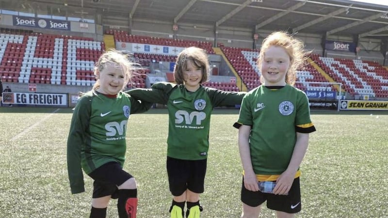 Catherine, Emma and Rosa. Some of the St Malachy's U8s last week