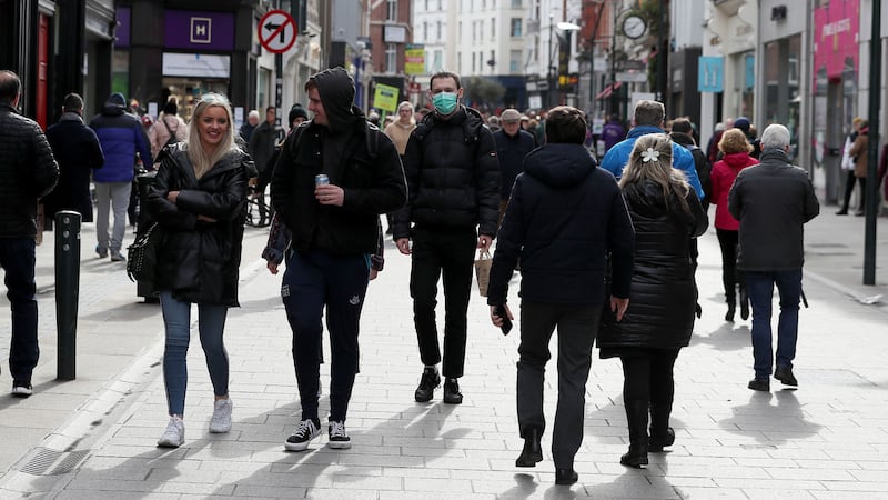 Grafton Street in Dublin. All shops in the Republic can reopen from Monday. Picture by Brian Lawless, Press Association