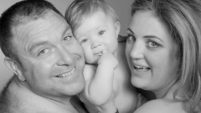 Proud parents Shirley and David Neill, pictured with their precious baby Julia 