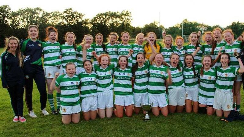 The Sarsfields' U16 ladies' football team, who beat Clonmore in the Armagh Division Three Championship final on Monday night