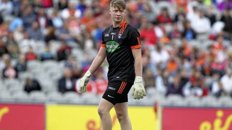 Blaine Hughes&#39;s kick-outs can propel Armagh to victory over Fermanagh tonight Picture by Seamus Loughran 