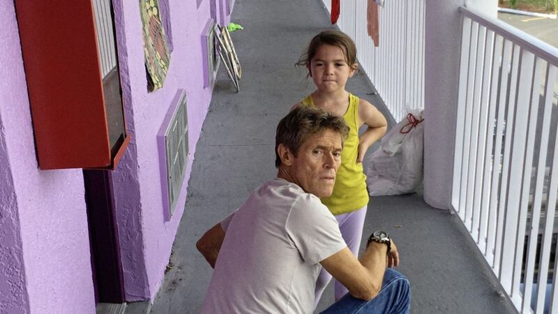 Willem Dafoe and Brooklynn Prince in The Florida Project 