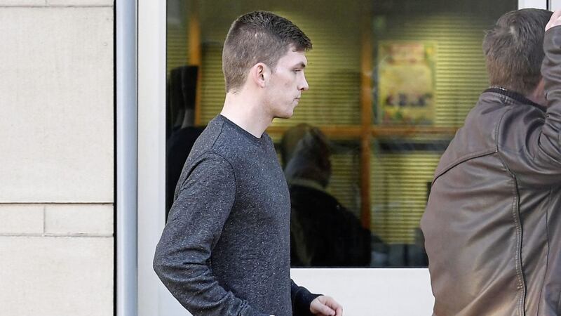Conaire Adams-Whyte arriving at court in Belfast. Picture by Justin Kernoghan, Photopress 