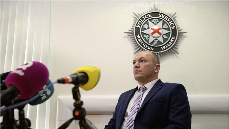 Detective Superintendent Jason Murphy makes an appeal for information about the murder of Ian Ogle. Pic Hugh Russell. 