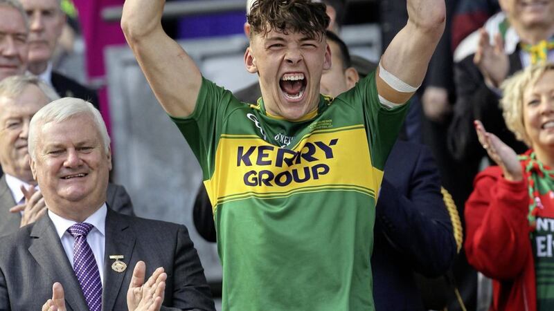 Kerry&#39;s David Clifford is the hottest property in Gaelic football after his stunning performance in Kerry&#39;s All-Ireland MFC final win over Derry Picture by Philip Walsh 