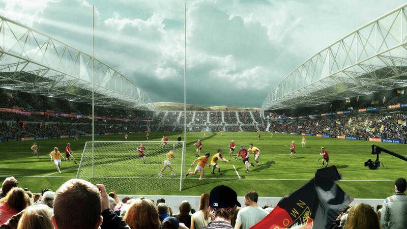 The initial plans for the redevelopment of Casement Park in west Belfast 