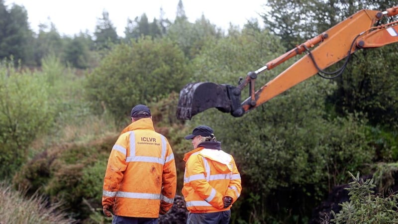 The search for one of the Disappeared, Columba McVeigh at Bragan Bog in Co Monaghan. Picture by Mal McCann 