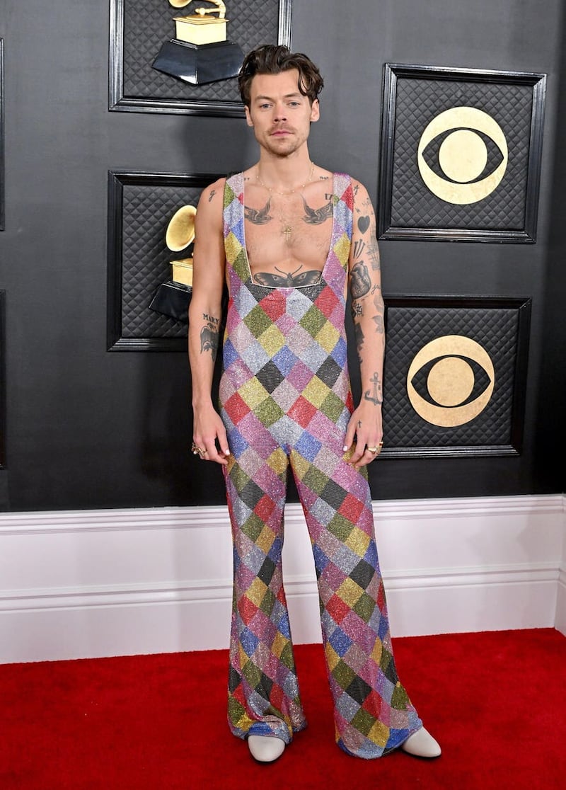 The ever, erm, stylish Harry Styles, pictured at this week's Grammys, has frequented the Galgorm Hotel near Ballymena (Alamy/PA)