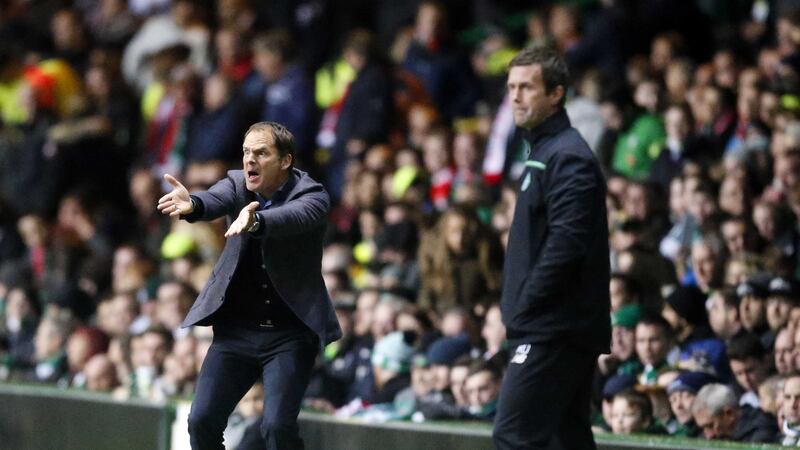 Ajax manager Frank de Boer, left, has rated his side's chance of qualification to the Europa League knock-out stages as &quot;five per cent&quot;