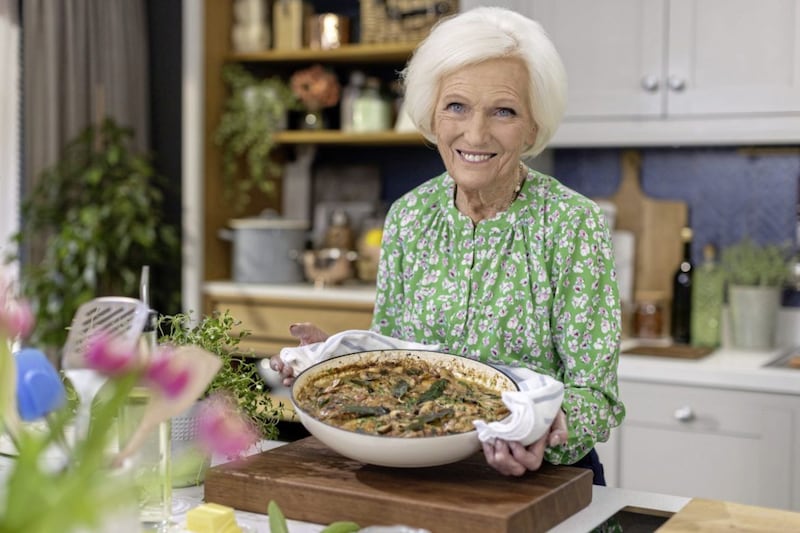 EMBARGOED TO 0001 TUESDAY NOVEMBER 2 Undated BBC Handout Photo from Mary Berry: Love to Cook. Pictured: Mary Berry&#39;s Chicken and Herb Casserole. PA Feature SHOWBIZ TV Berry. Picture credit should read: PA Photo/BBC/Sidney Street/Endemol ShineUK/Craig Harman. WARNING: This picture must only be used to accompany PA Feature SHOWBIZ TV Berry. WARNING: Use of this copyright image is subject to the terms of use of BBC Pictures&#39; BBC Digital Picture Service. In particular, this image may only be published in print for editorial use during the publicity period (the weeks immediately leading up to and including the transmission week of the relevant programme or event and three review weeks following) for the purpose of publicising the programme, person or service pictured and provided the BBC and the copyright holder in the caption are credited. Any use of this image on the internet and other online communication services will require a separate prior agreement with BBC Pictures. For any other purpose whatsoever, including advertising and commercial prior written approval from the copyright holder will be required. 