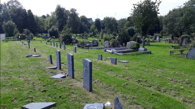 &nbsp;Damage caused to war graves in Belfast City Cemetery