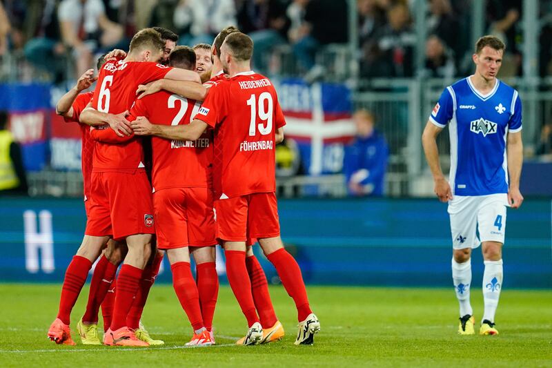 Heidenheim’s late winner condemned Darmstadt to relegation (Uwe Anspach/AP)