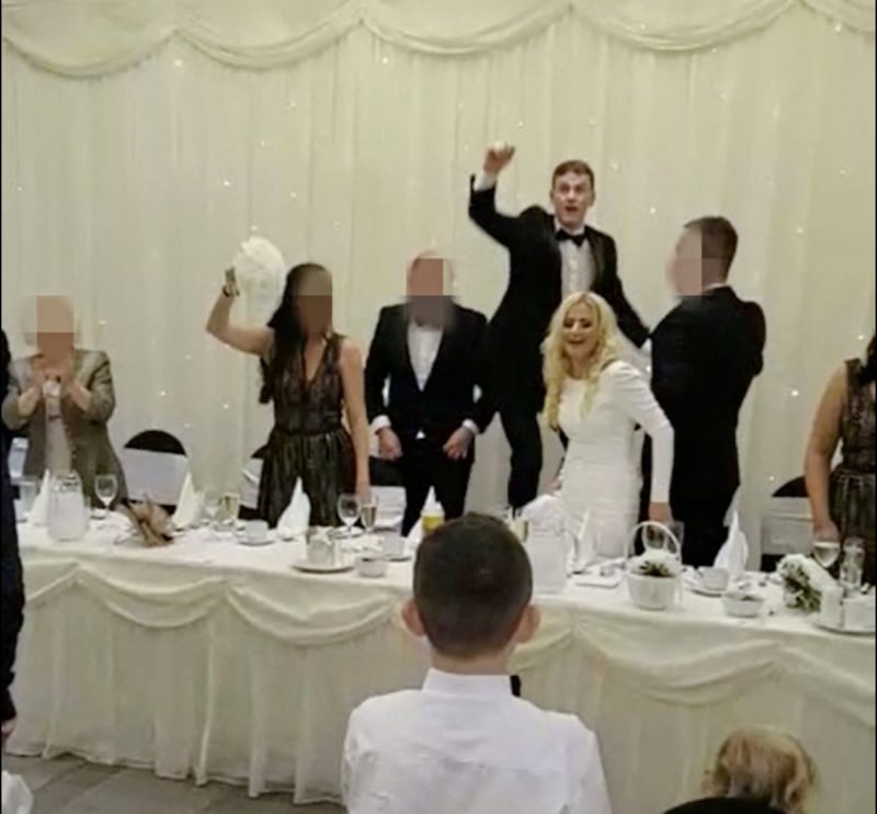The Loughshore Hotel has said it does not condone the actions of the wedding party and added that the events had &#39;nothing to do with the owners, management or staff&#39; 