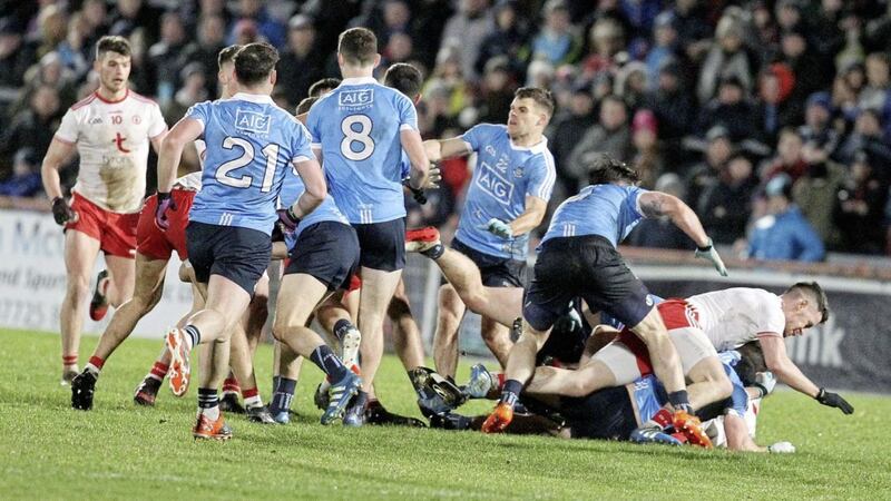 The lack of coverage of the Allianz Football League on television and radio in the north is a crying shame given how competitive and entertaining the action tends to be Picture by Philip Walsh 