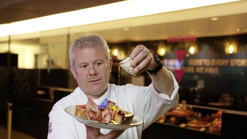 Head chef Gareth Curran launches the autumn menu at the MAC&#39;s new Cafe Bar. Picture: Matt Mackey/PressEye 