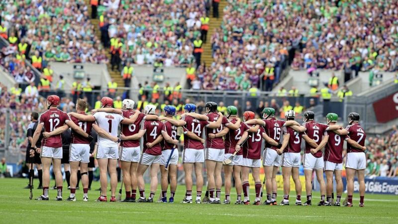 Galway showed great unity at the end in the All-Ireland SHC Final against Limerick - but just fell short.<br /> Pic Philip Walsh