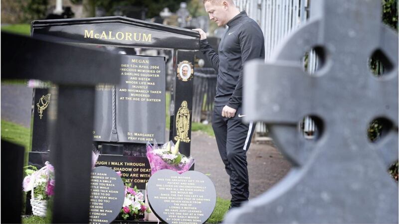Stephen McAlorum regularly visits the grave of his younger sister Megan and mother Margaret. Picture by Hugh Russell