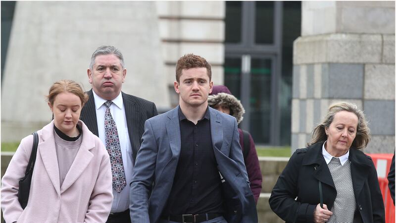 Paddy Jackson and family members &nbsp;