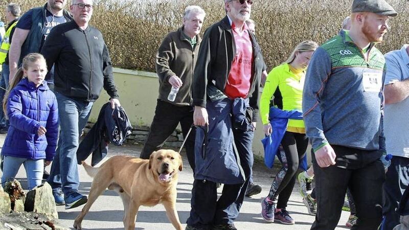 Gerry Adams taking part in The Chieftain&#39;s Walk. Picture by Margaret McLaughlin 